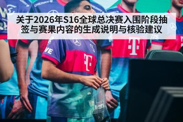 关于2026年S16全球总决赛入围阶段抽签与赛果内容的生成说明与核验建议
